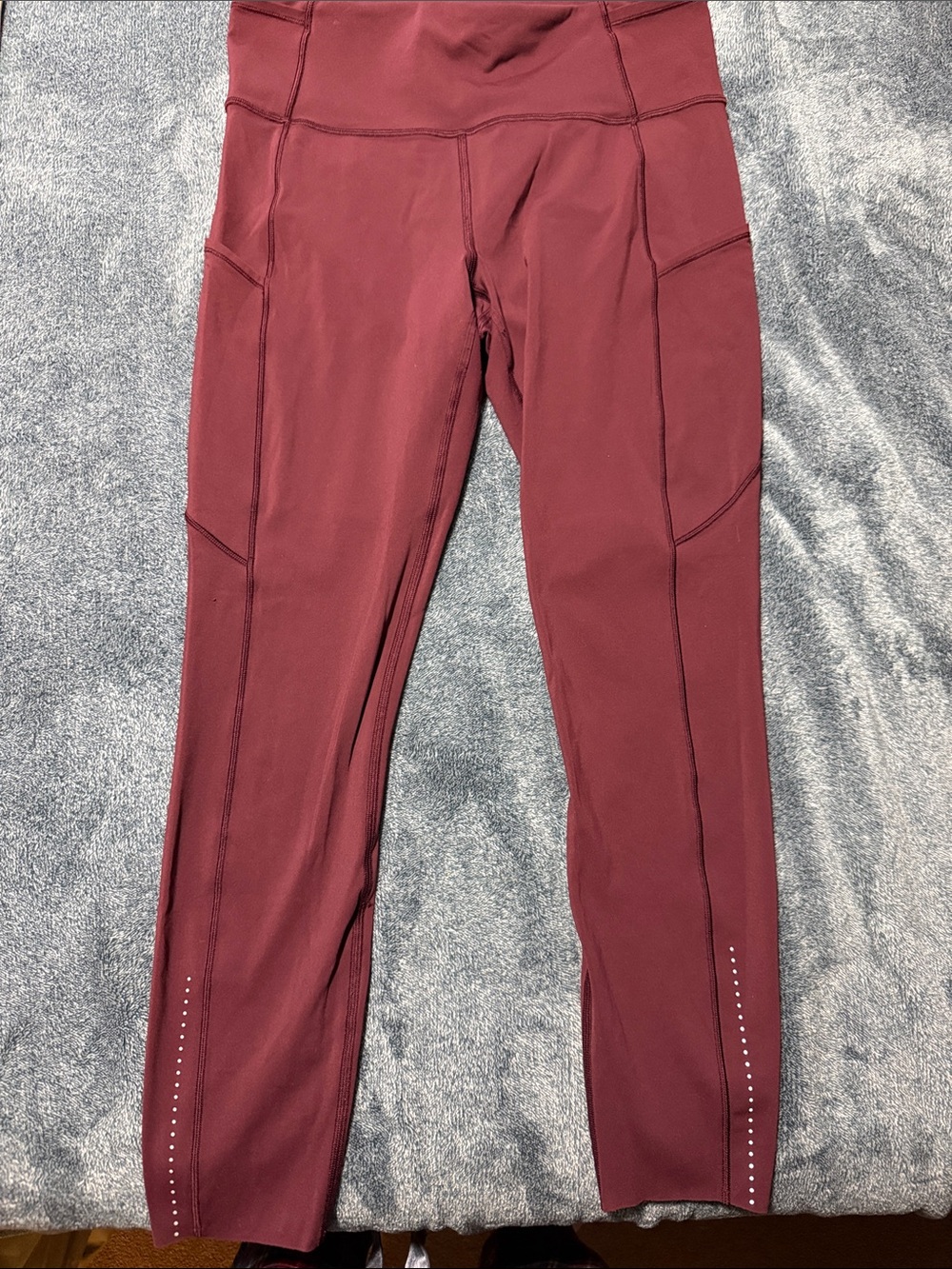 Lululemon Fast & Free 7/8 Tight II *Nulux 25" - Garnet